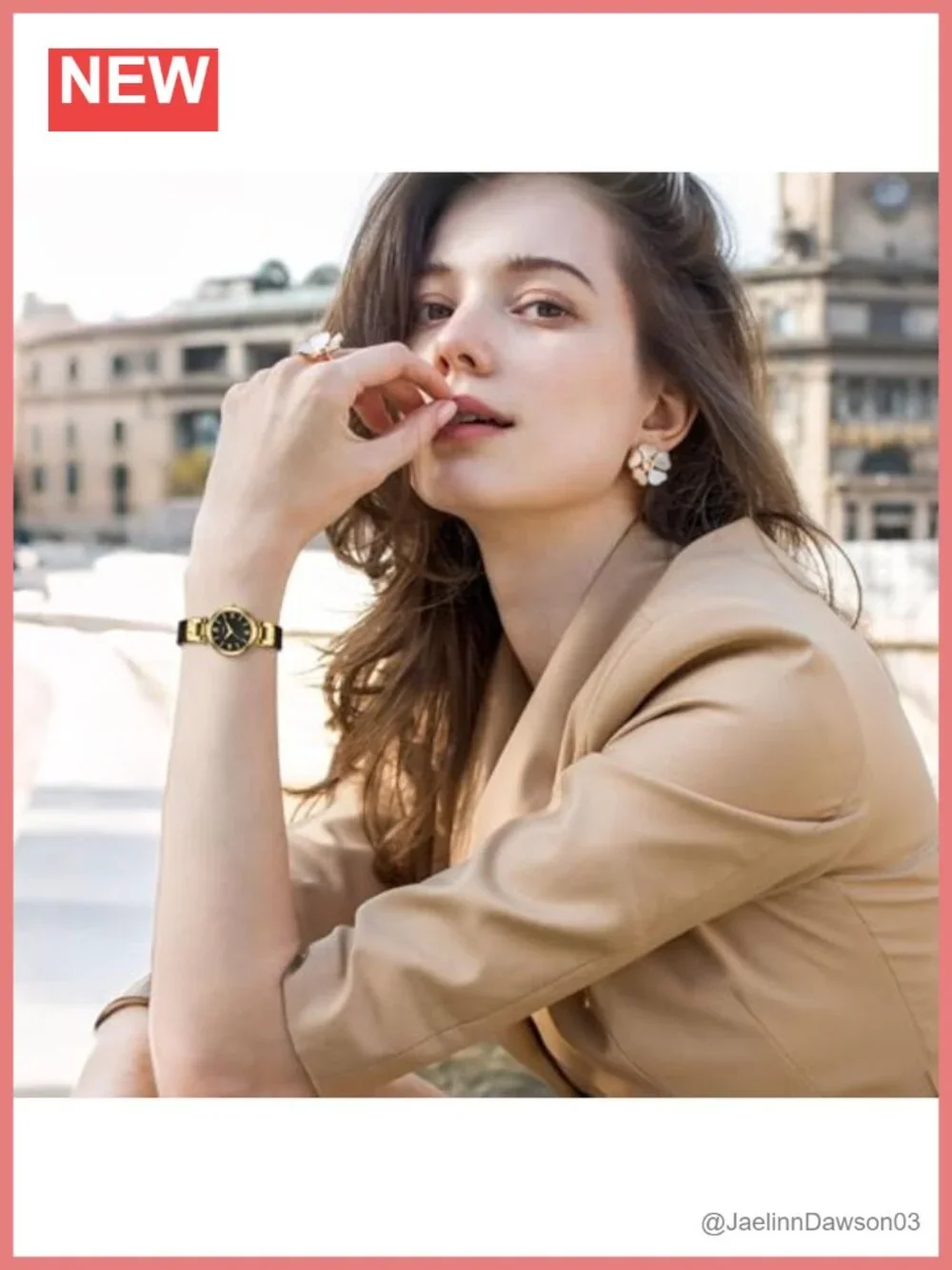 Elegant Classic Small Dial Ladies Dress Watch with Faux Leather Strap, Japanese